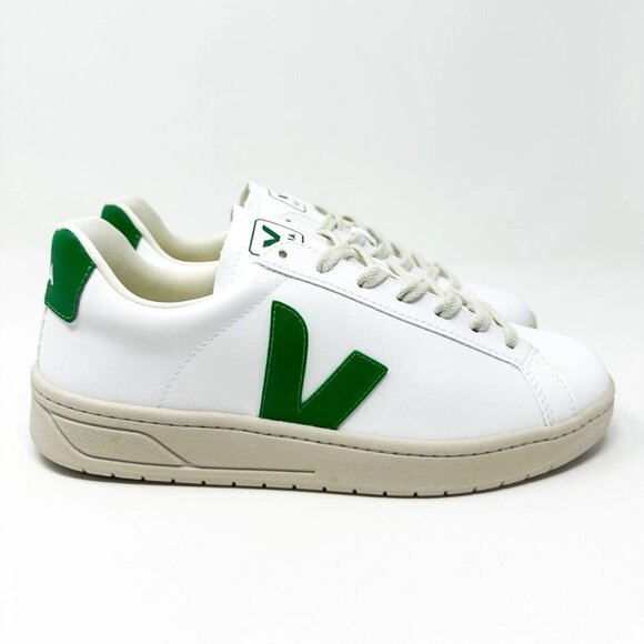 $190 MSRP- Veja Men's Urca Lace Up Low Top Sneakers White/Green 11 US / 44 EU